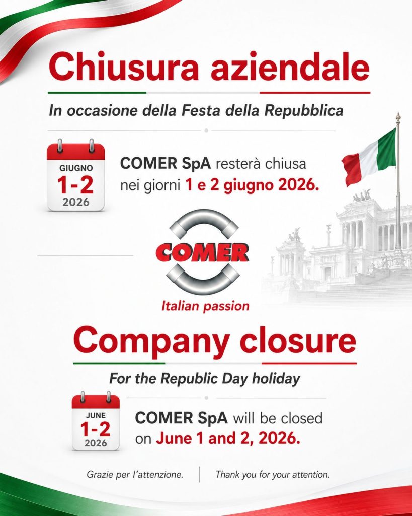 CHIUSURA 2 GIUGNO 2026 COMER SPA